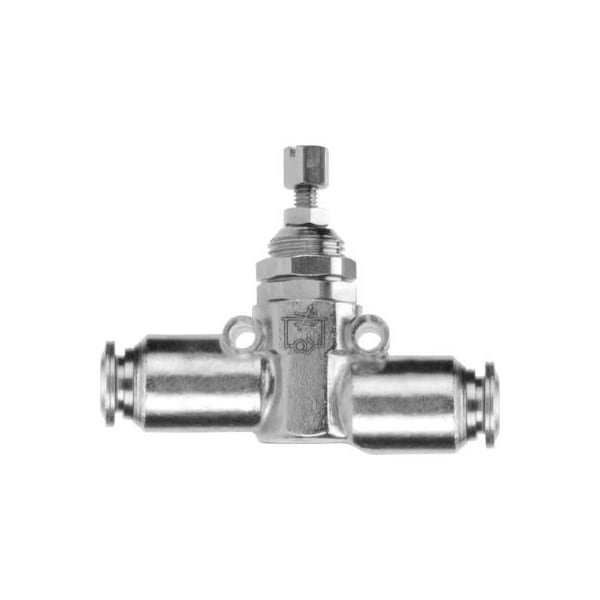 Alpha Technologies AIGNEP Inline Flow Control, 82815-04, 1/4" Tube, Nickel Plated Brass 82815-04 - main